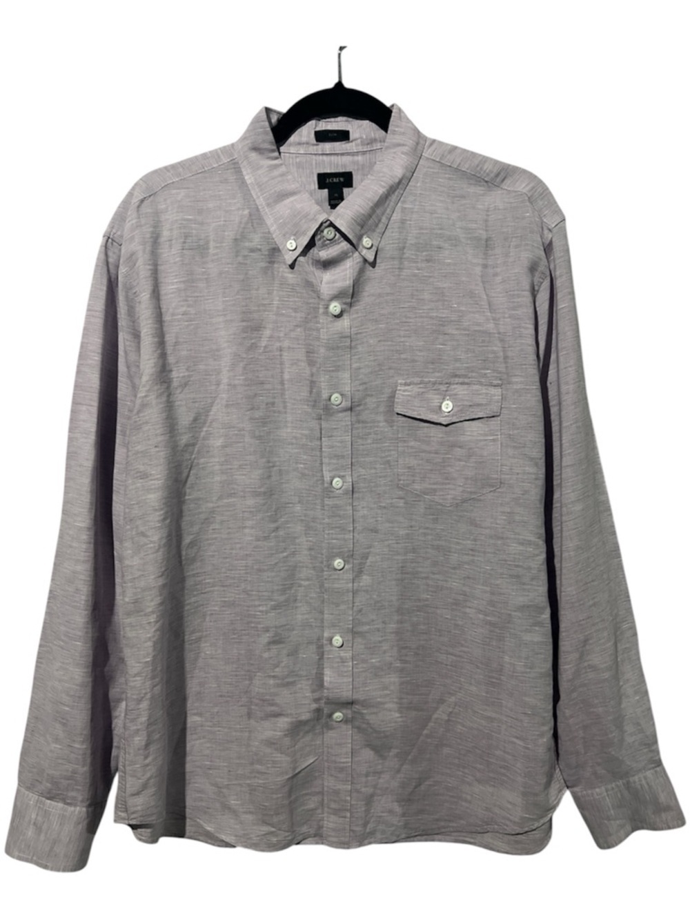 J.Crew Shirt Men’s XL Purple Lavender Linen Cotton Baird McNutt Slim Fit